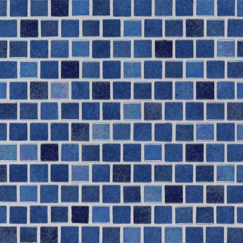 Hawaiian Blue 1x1x4mm Staggered Glass Mosaics 1x1 by MSI Surfaces