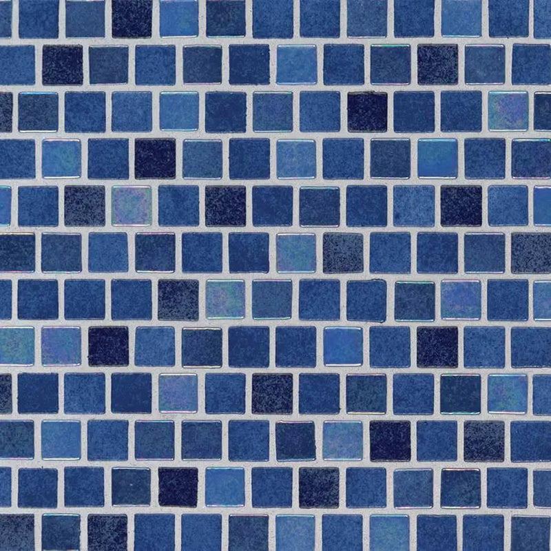 Hawaiian Blue 1x1x4mm Staggered Glass Mosaics 1x1 by MSI Surfaces