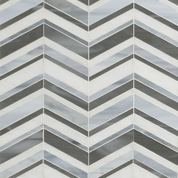 Urban Wave Lapis 3mm Pattern Glass Mosaics