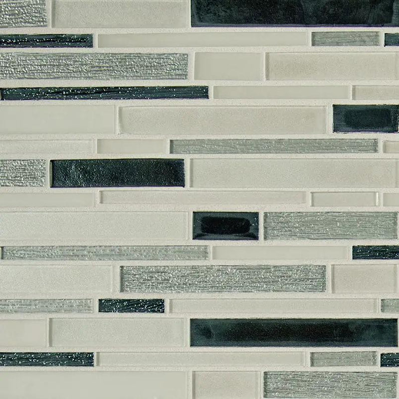 Anacapri Blend Interlocking 6mm Pattern Glass Mosaics by MSI Surfaces