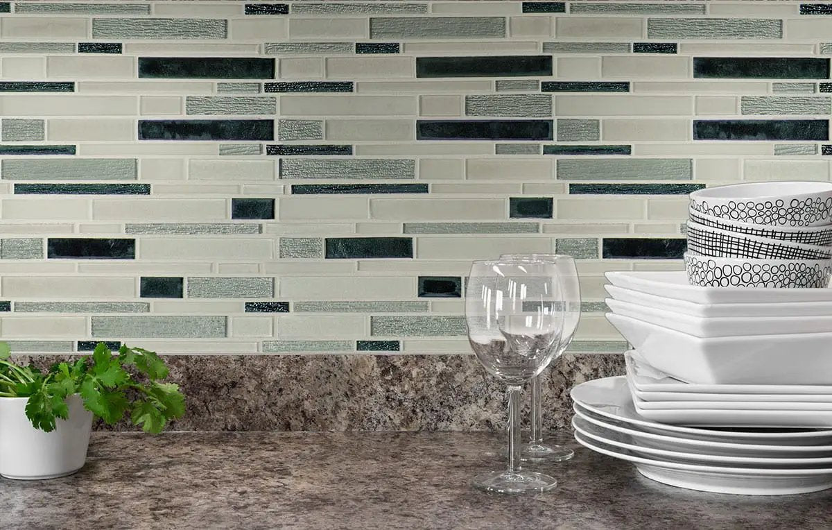 Anacapri Blend Interlocking 6mm Pattern Glass Mosaics by MSI Surfaces