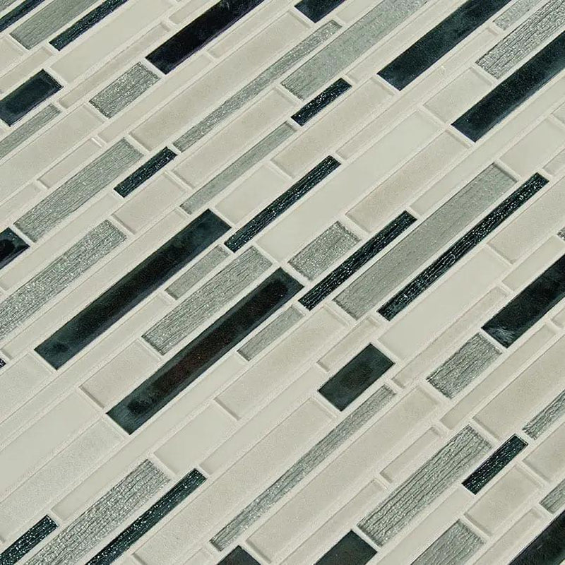 Anacapri Blend Interlocking 6mm Pattern Glass Mosaics by MSI Surfaces