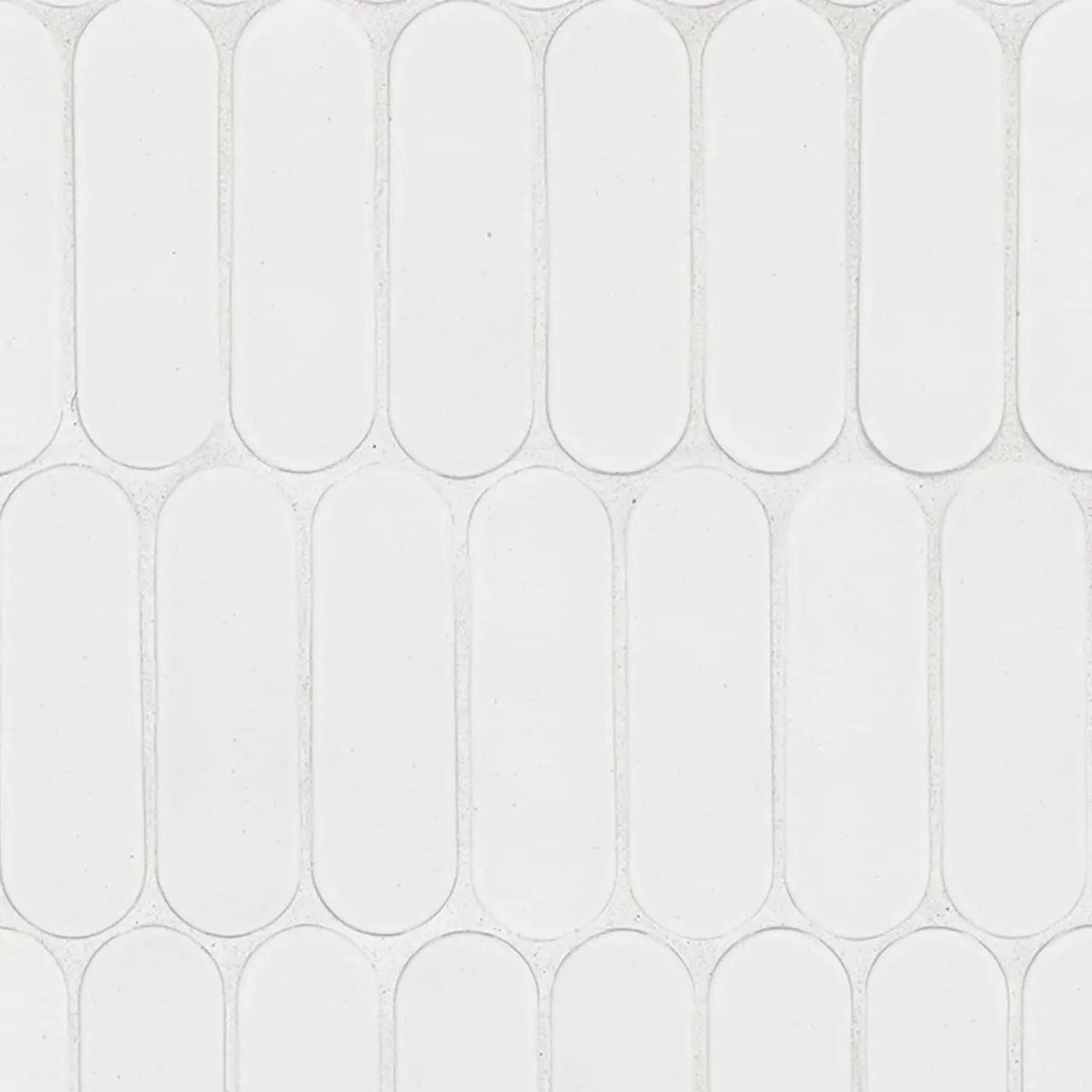 Bianco Glossy Ellipse Tile Pattern Glass Mosaics by MSI Surfaces