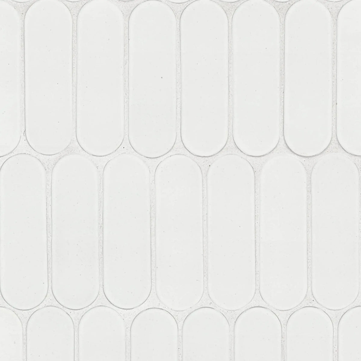 Bianco Glossy Ellipse Tile Pattern Glass Mosaics by MSI Surfaces