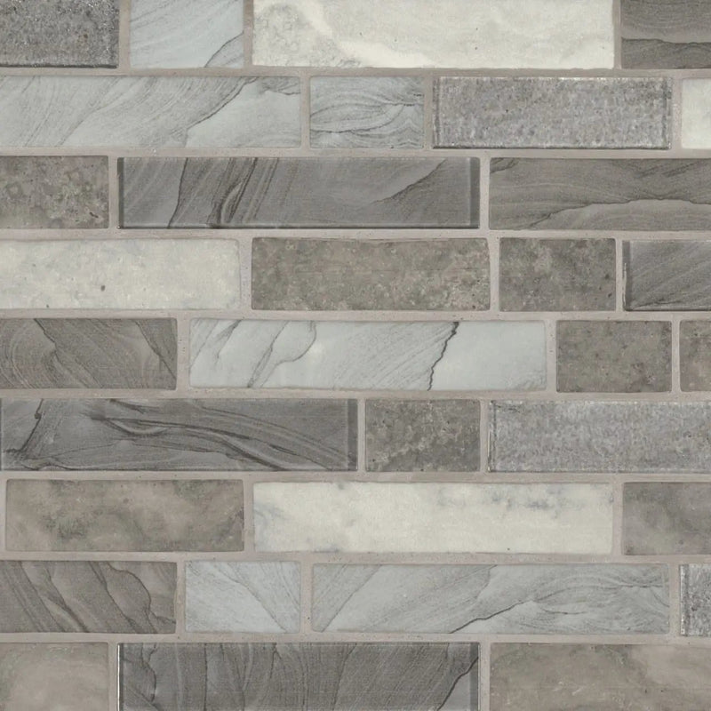 Tarvos Interlocking 6mm Pattern Glass Mosaics close up