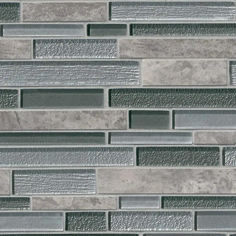 Smoky Alps Interlocking 8mm Pattern Porcelain Mosaics close up