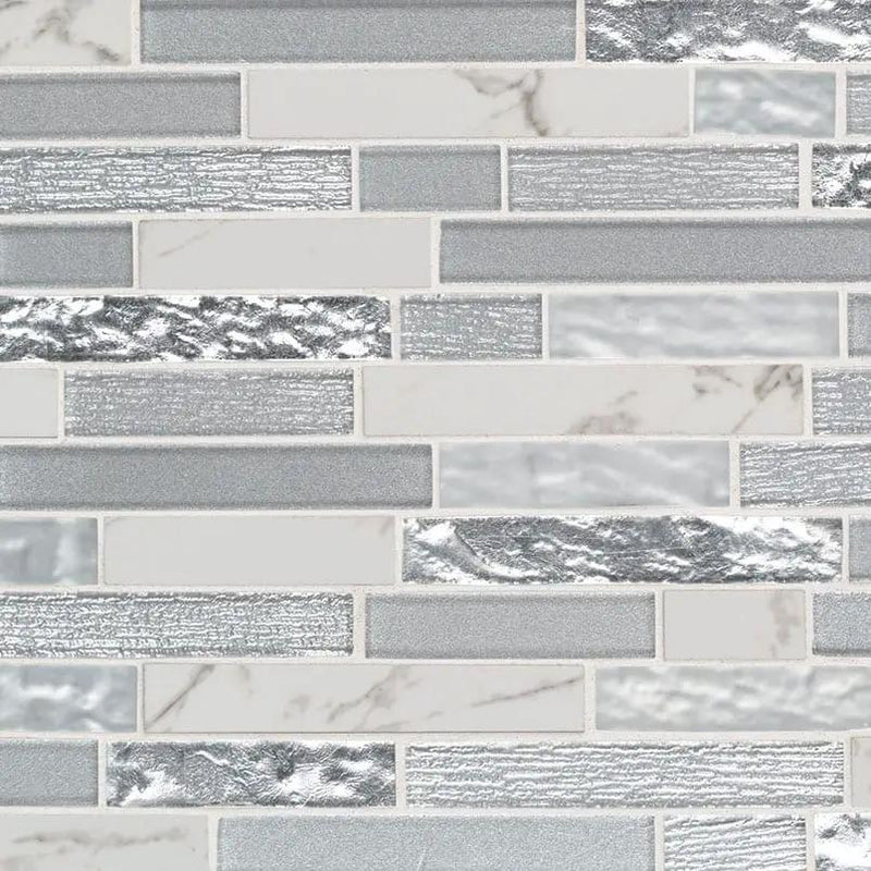 Whistler Ice Interlocking 8mm Pattern Porcelain Mosaics by MSI Surfaces