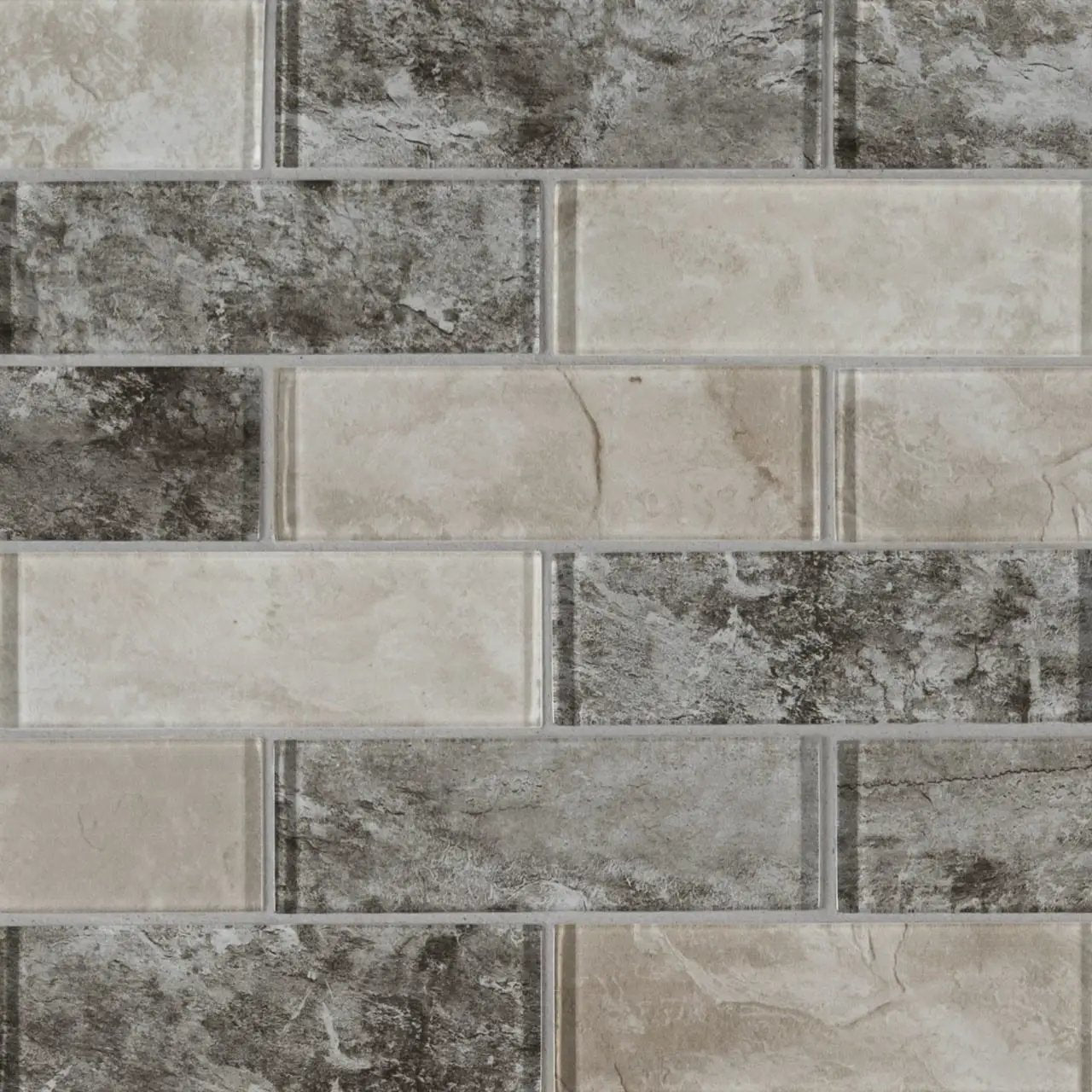 Savoy Subway Tile 2x6 Glass Mosaics close up