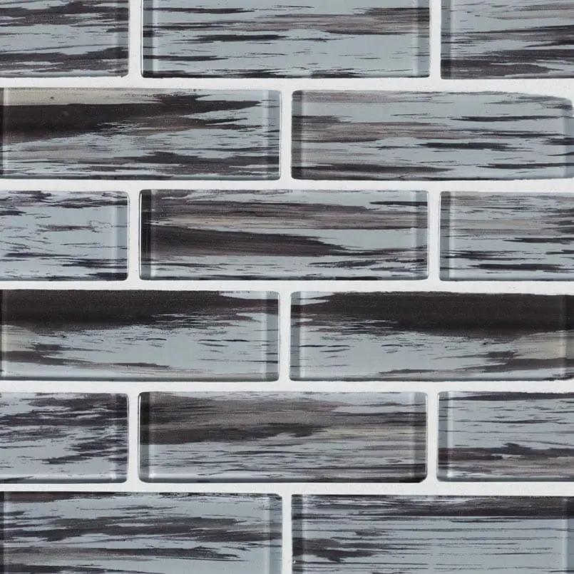 Verde Subway Tile 2x6 Glass Mosaics by MSI Surfaces
