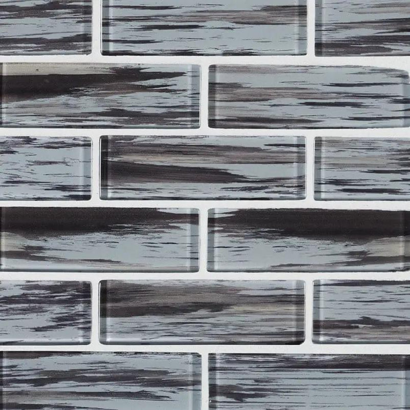 Verde Subway Tile 2x6 Glass Mosaics by MSI Surfaces