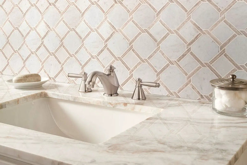 Marbella Lynx Polished Pattern Marble Mosaics by MSI Surfaces