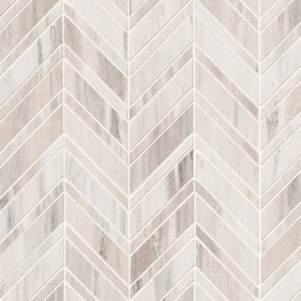Palisandro Chevron Polished Pattern Marble Mosaics