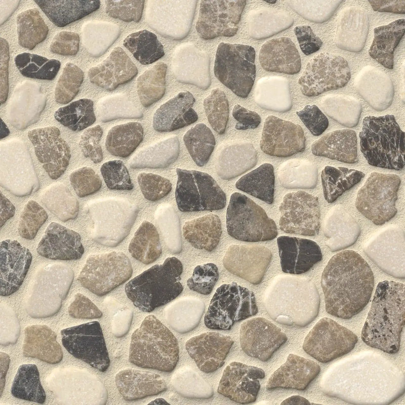 Mix Marble Pebbles Tumbled 10mm Pattern Mosaics by MSI Surfaces