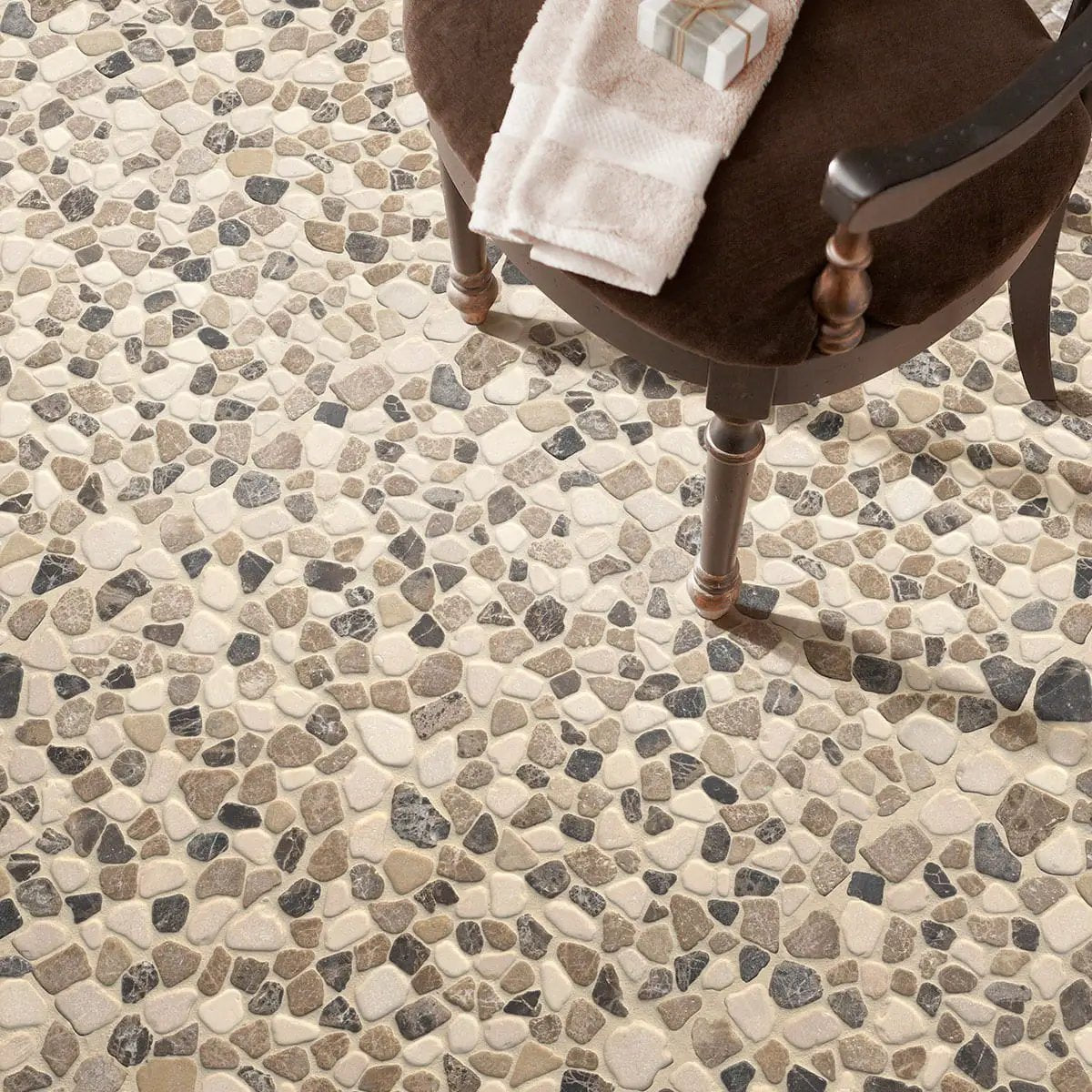 Mix Marble Pebbles Tumbled 10mm Pattern Mosaics by MSI Surfaces
