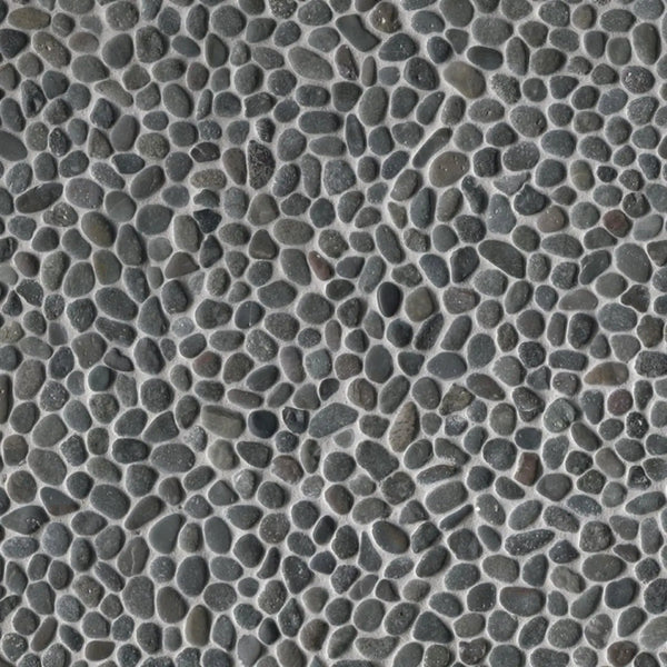 Noir Ash Mini Pebble Tumbled Marble Mosaics