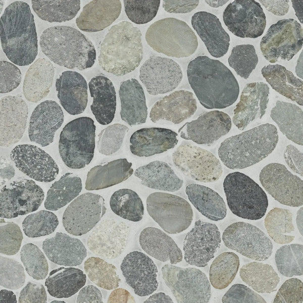 Sliced Rainforest Pebble Tumbled Pattern Marble Mosaics