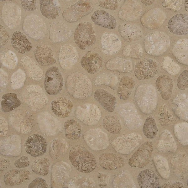 Travertine Blend Pebbles Tumbled Pattern 10mm Mosaics