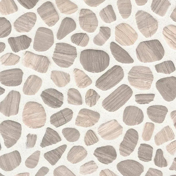 White Oak Tumbled Pattern Marble Mosaics