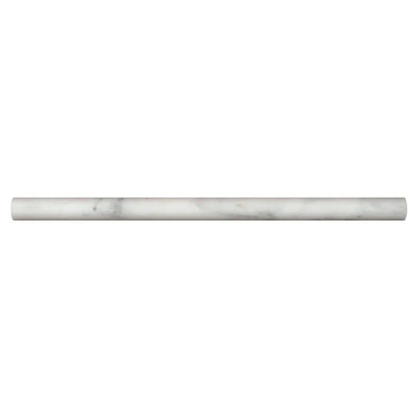 Arabescato Carrara Honed Pencil Marble Mosaics 3/4x3/4