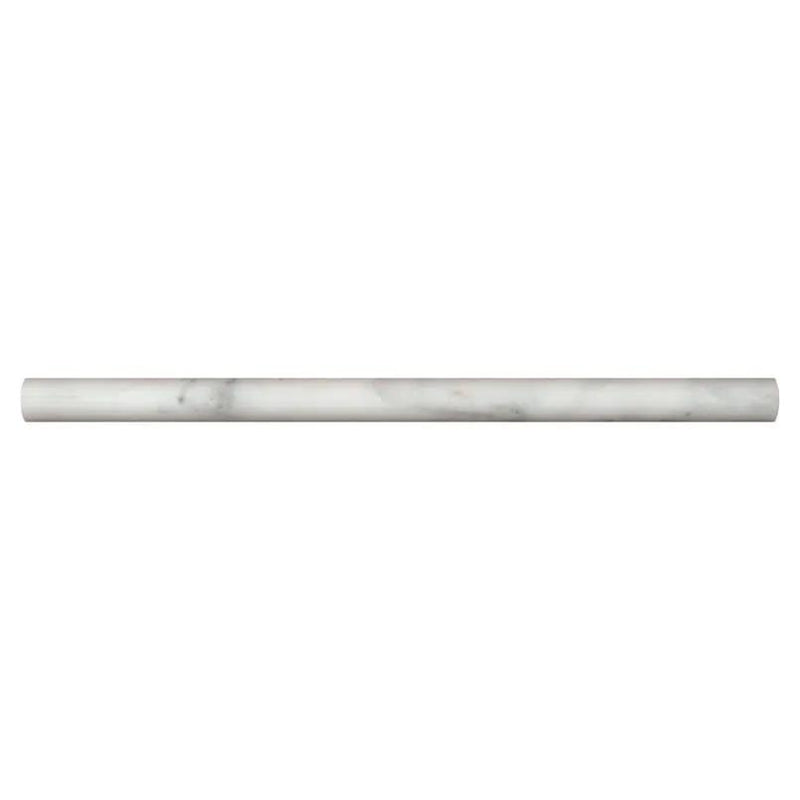 Arabescato Carrara Honed Pencil Marble Mosaics 3/4x3/4 close up