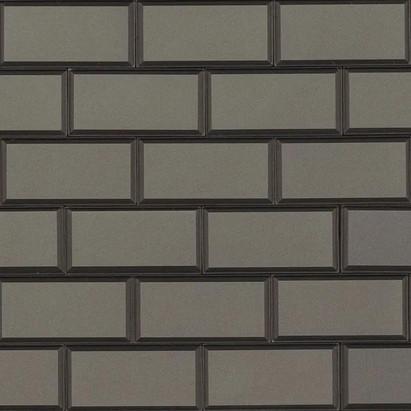 Crisson Bevel Subway Tile Glass Mosaics 2x4 close up