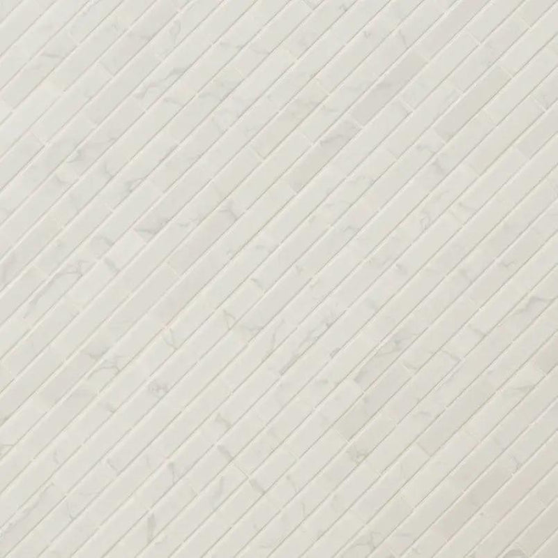 Carrara Matte 1x4x6mm Porcelain Mosaics 1x4 by MSI Surfaces