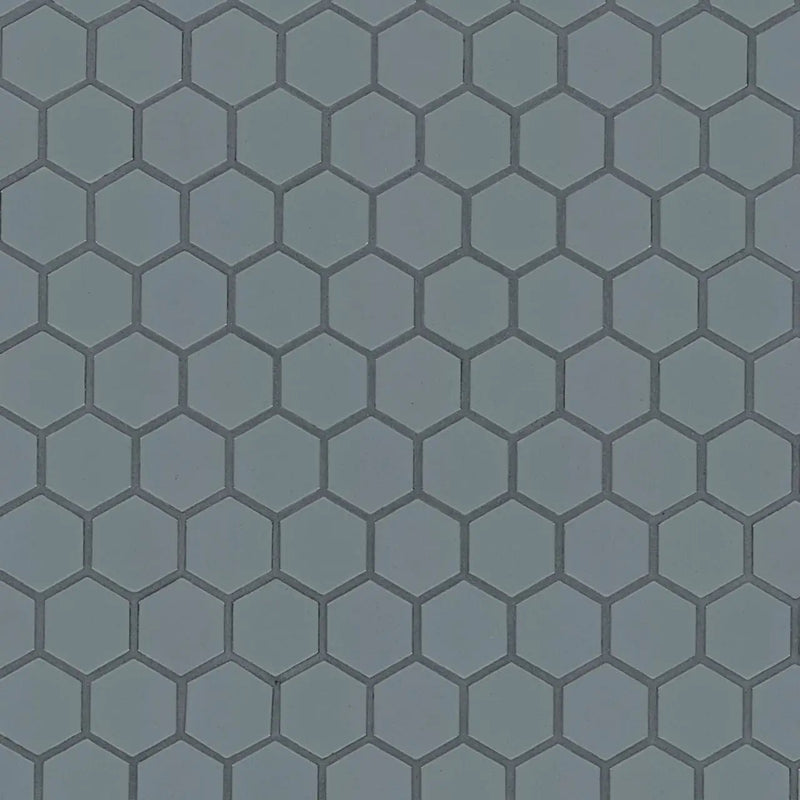 Cielo Azul Hexagon Glossy Porcelain Mosaics by MSI Surfaces