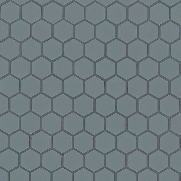Cielo Azul Hexagon Glossy Porcelain Mosaics, photo 2 of 5