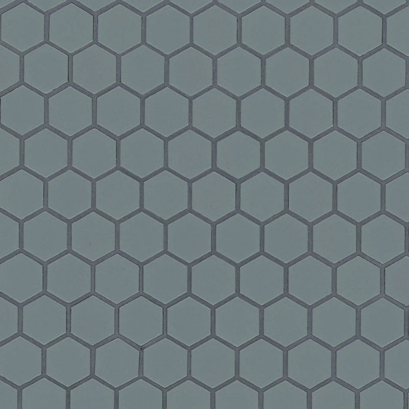 Cielo Azul Hexagon Glossy Porcelain Mosaics by MSI Surfaces