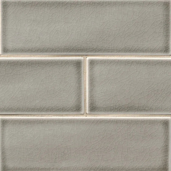 Dove Gray Subway Tile 4x12 Glossy Ceramic Mosaics