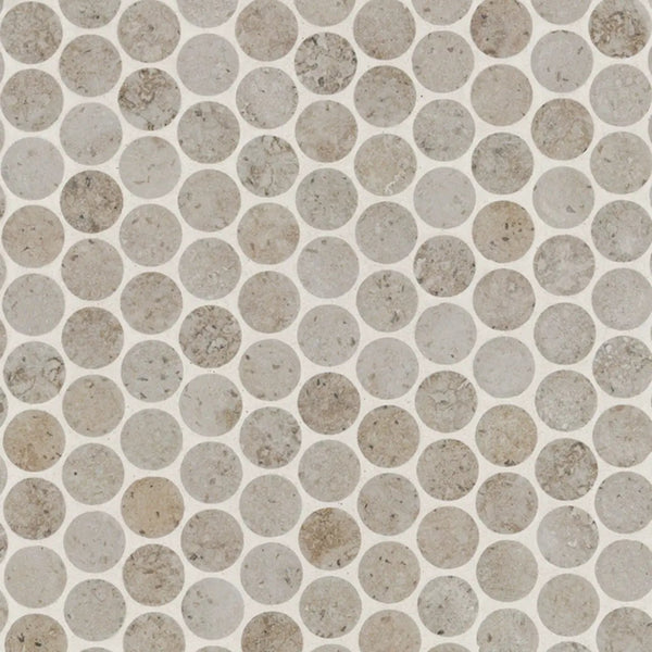 Myrtle Sands Round Matte Porcelain Mosaics