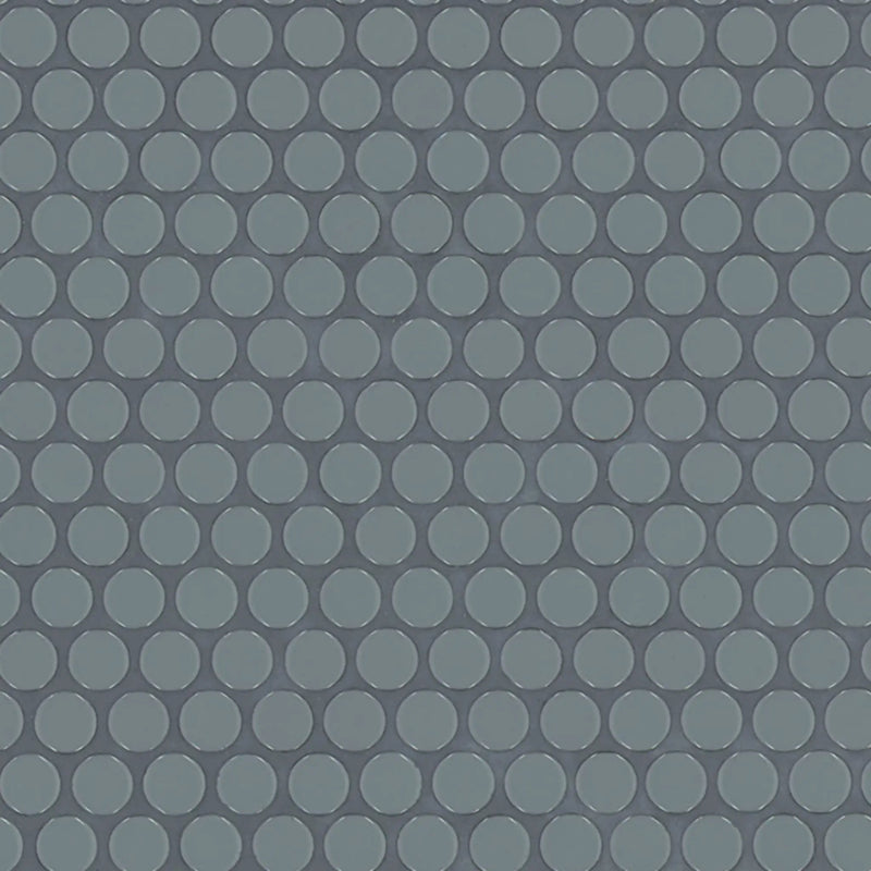 Cielo Azul Pennyround Glossy Penny Round Porcelain Mosaics close up