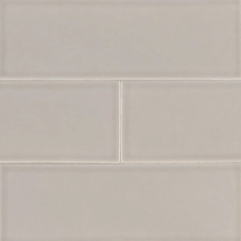 Portico Pearl Subway Tile 4x12 Glossy Ceramic Mosaics close up