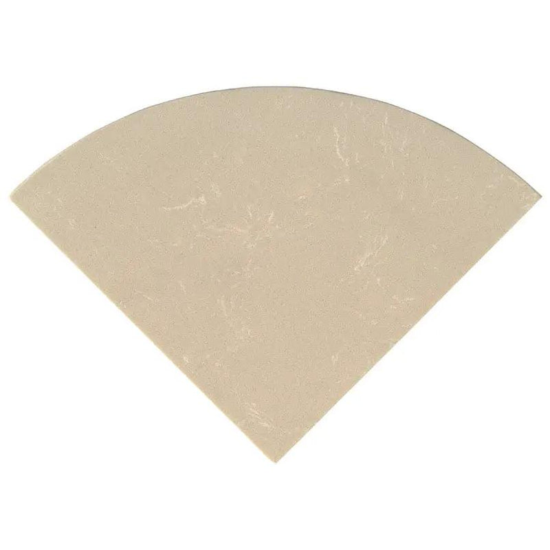 Engineered Beige 18" Radius Seat Polished Marble Mosaics close up