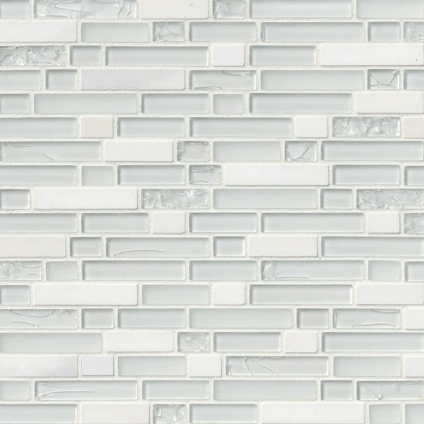Delano Blanco 6mm Pattern Glass Mosaics