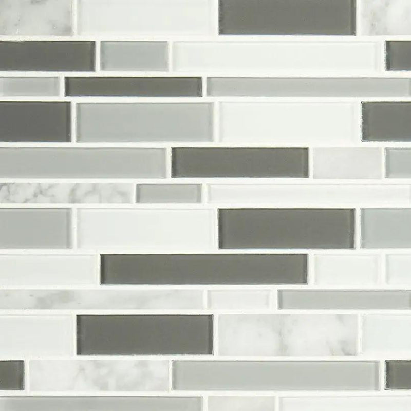 Positano Interlocking 6mm Pattern Glass Mosaics by MSI Surfaces