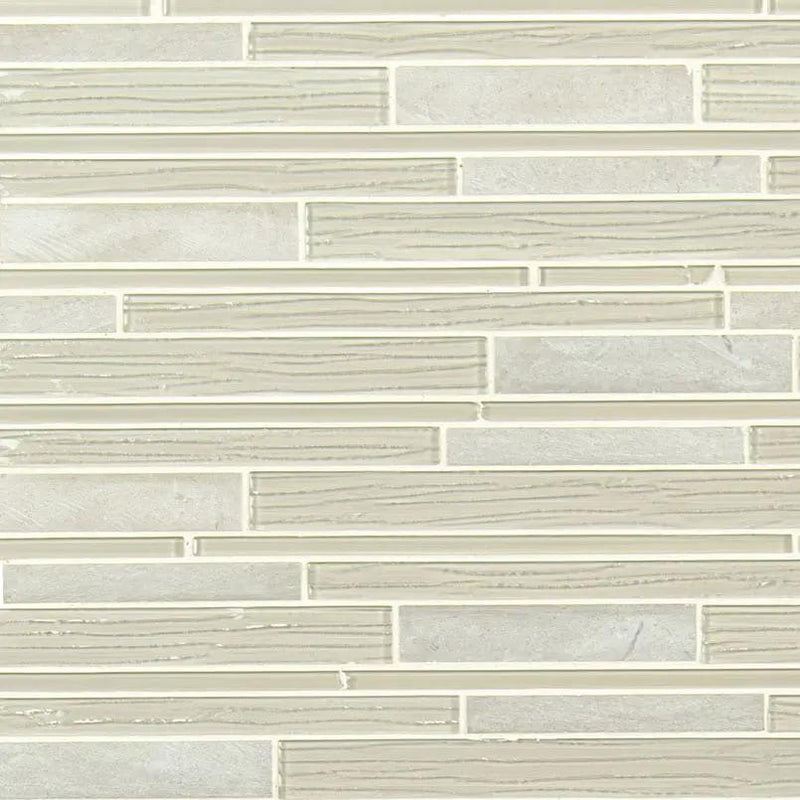 Snowcap Blend Interlocking 4mm Pattern Glass Mosaics by MSI Surfaces