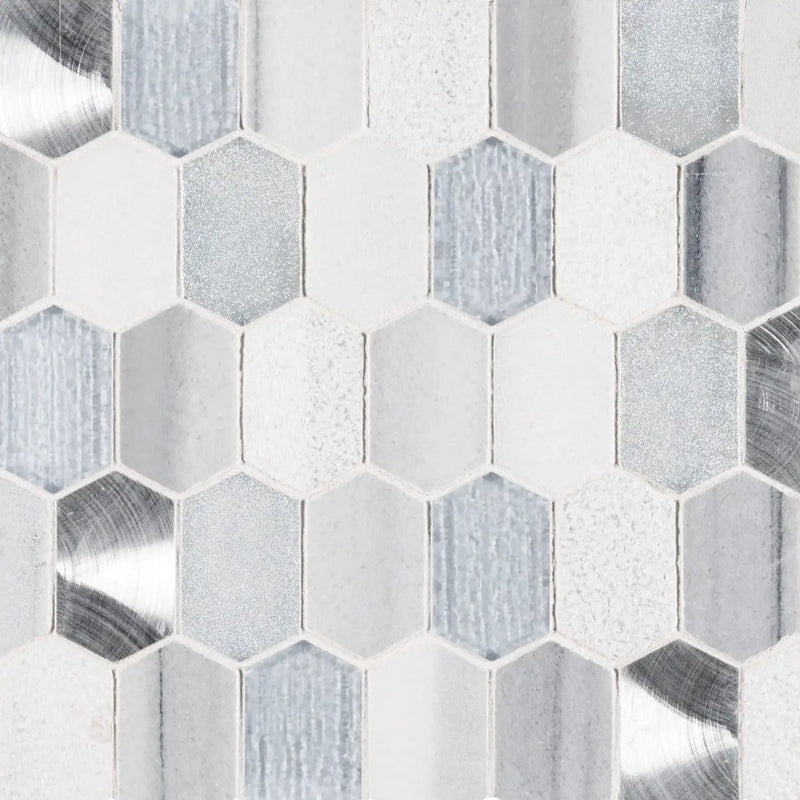 Harlow Picket 8mm Pattern Glass Mosaics close up