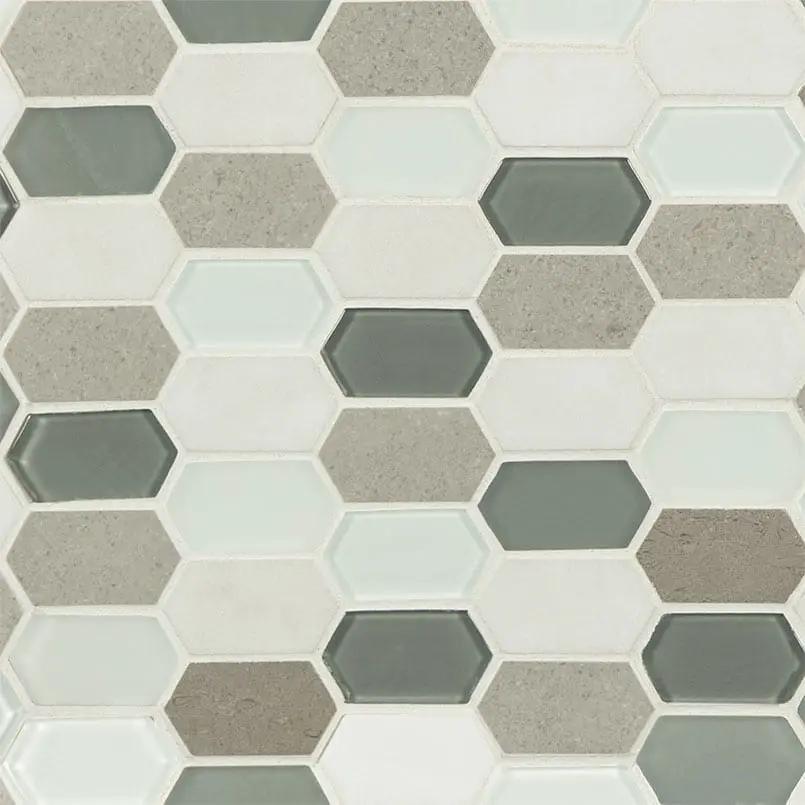 Lascari Picket 8mm Pattern Glass Mosaics by MSI Surfaces