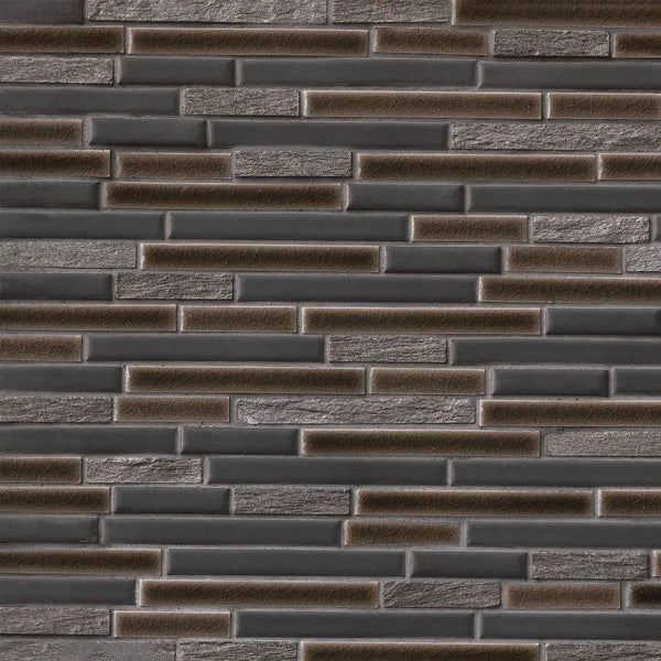Titan Interlocking Pattern 8mm Porcelain Mosaics