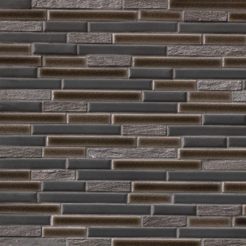 Titan Interlocking Pattern 8mm Porcelain Mosaics by MSI Surfaces