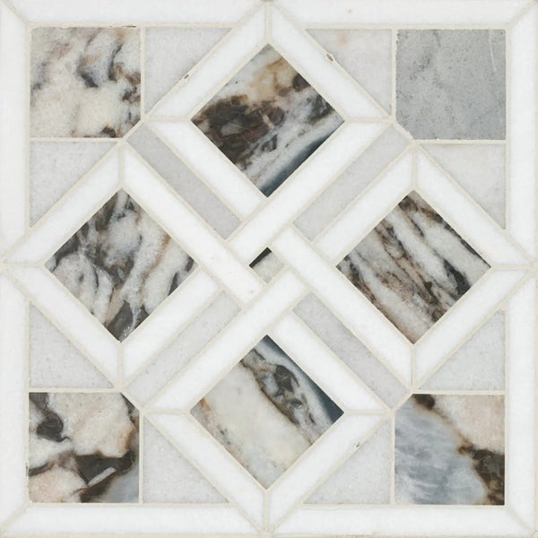 Tessere Pattern Polished Marble Mosaics