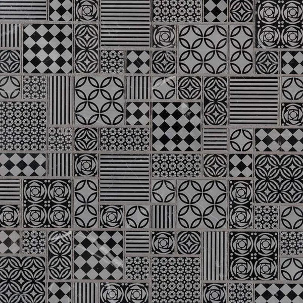 Tetris Nero 10mm Polished Pattern Marble Mosaics, photo 2 of 2