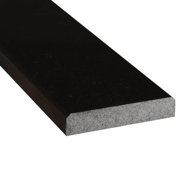Black Granite 4x36x.75 Polished Double Beveled Threshold Mosaics 4x36
