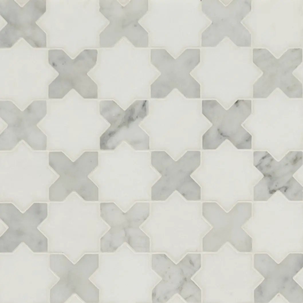 Vera Anne Pattern Polished Marble Mosaics by MSI Surfaces