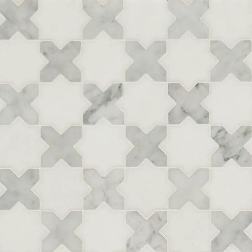 Vera Anne Pattern Polished Marble Mosaics by MSI Surfaces
