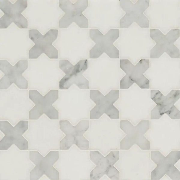 Vera Anne Pattern Polished Marble Mosaics, photo 2 of 5