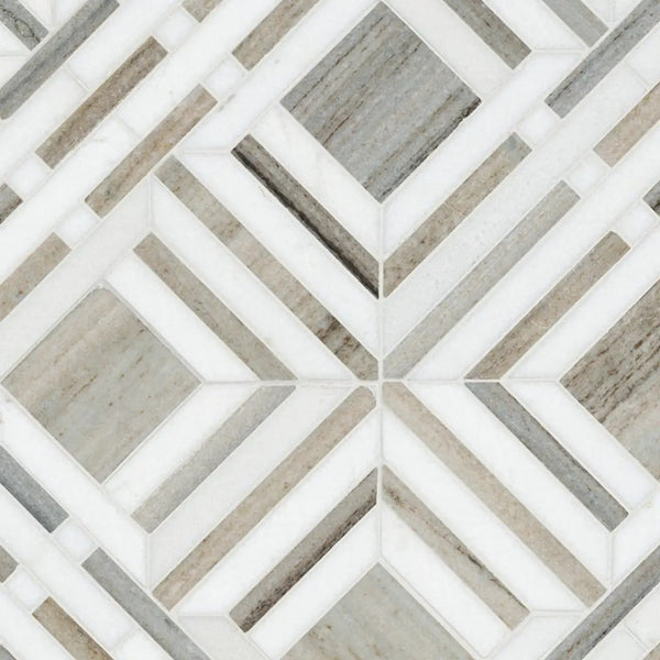 Wellington Pattern Polished Marble Mosaics