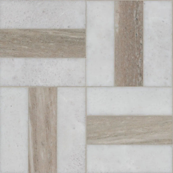 Winslow Weave Polished Pattern Marble Mosaics