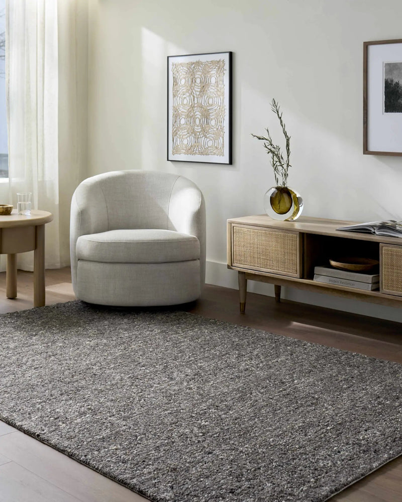 Sevan Black Wool Area Rug by Boutique Rugs